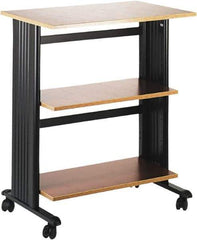 Safco - Cherry & Black Printer/Copier Stand - Use with Printer, Paper, Copiers - Benchmark Tooling