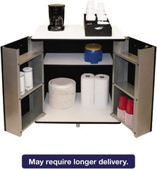 Vertiflex Products - Black & White Refreshment Stand - Use with Microwave, Coffee Maker - Benchmark Tooling