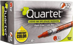 Quartet - Red, Chisel Tip, Dozen EnduraGlide Dry Erase Markers - For Use with Dry Erase Marker Boards - Benchmark Tooling