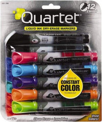 Quartet - Assorted Colors, Chisel Tip, 12 Set EnduraGlide Dry Erase Markers - For Use with Dry Erase Marker Boards - Benchmark Tooling