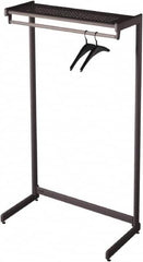 Quartet - 24 Hooks, 48" Long x 18-1/2" Deep, Steel Single Side Garment Rack - 61-1/2" High - Benchmark Tooling