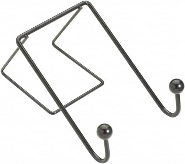 FELLOWES - 2 Hooks, 4" Long x 5-1/8" Deep, Metal Double Wall Hook - 6" High - Benchmark Tooling