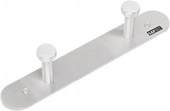 Safco - 2 Hooks, 12" Long x 2-3/4" Deep, Metal Wall/Door Hat/Coat Hook - 2" High - Benchmark Tooling