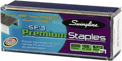 Swingline - 1/4" Leg Length, Galvanized Steel Staples-Cartridge - 25 Sheet Capacity, For Use with All Standard Half-Strip Staplers - Benchmark Tooling