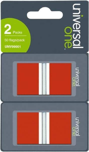 Universal One - Self-Stick Page Flags Style: Flag Color: Red - Benchmark Tooling