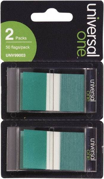 Universal One - Self-Stick Page Flags Style: Flag Color: Green - Benchmark Tooling