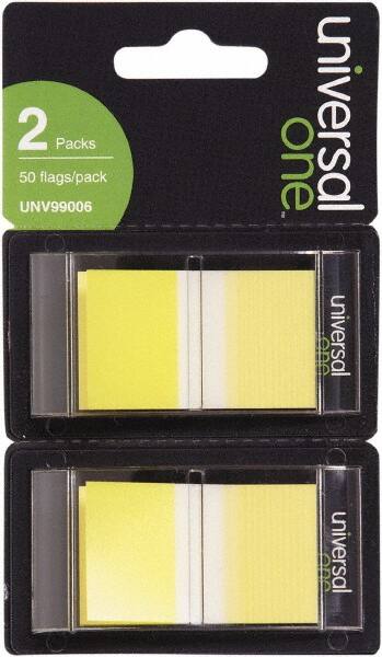 Universal One - Self-Stick Page Flags Style: Flag Color: Yellow - Benchmark Tooling