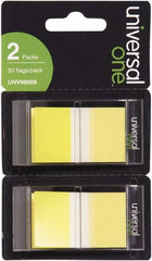 Universal One - Self-Stick Page Flags Style: Flag Color: Yellow - Benchmark Tooling