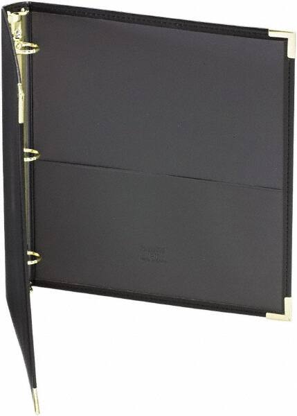 Samsill - 225 Sheet Capacity, 11 x 8-1/2", Non-View Ring Binder - Vinyl, Black - Benchmark Tooling