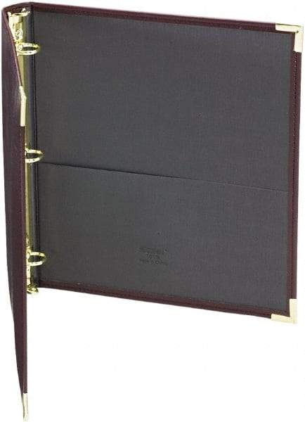 Samsill - 225 Sheet Capacity, 11 x 8-1/2", Non-View Ring Binder - Vinyl, Burgundy - Benchmark Tooling