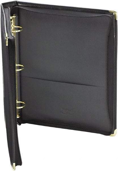 Samsill - 350 Sheet Capacity, 11 x 8-1/2", Non-View Ring Binder - Vinyl, Black - Benchmark Tooling