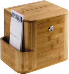 Safco - 10" Wide x 8" Deep x 14" High, Suggestion Box - Natural - Benchmark Tooling