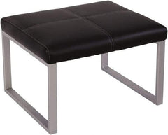 ALERA - 26-3/8" Wide, 17-3/8" High Cube Ottoman - Black/Silver - Benchmark Tooling