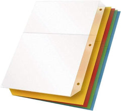 Cardinal - 11 x 8 1/2" 5 Tabs, 3-Hole Punched, Binder Pockets Divider - Multicolor Tabs, Blue, Clear, Green, Orange, Yellow Folder - Benchmark Tooling