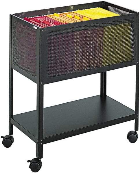 Safco - 5 Lb Capacity, 13-1/2" Wide x 24-1/4" Long x 27-1/2" High Tote Cart - 1 Shelf, Steel - Benchmark Tooling