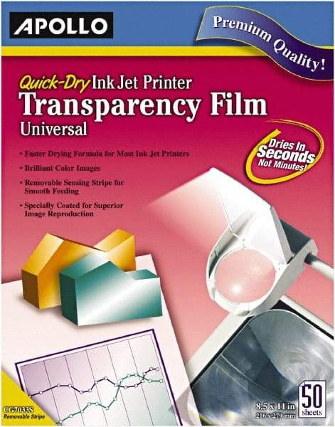 Apollo - Transparency Films & Sleeves Audio Visual Conference Accessory Type: Transparency Sleeves For Use With: Inkjet Printers; Copiers - Benchmark Tooling