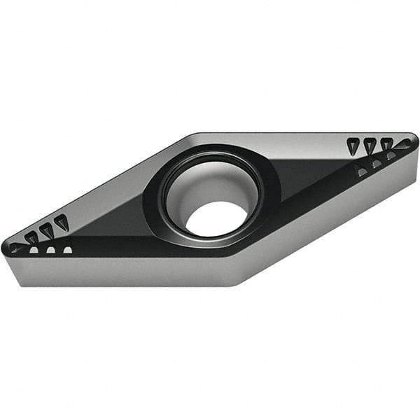 Walter - VCMT331 RM4 Grade WMP20S Carbide Turning Insert - TiCN/Al2O3/TiCN Finish, 35° Diamond, 3/8" Inscr Circle, 3/16" Thick, 1/64" Corner Radius - Benchmark Tooling