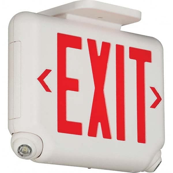 Hubbell Lighting - Combination Exit Signs Mounting Type: Wall Mount; Ceiling Mount Number of Faces: 1 - Benchmark Tooling