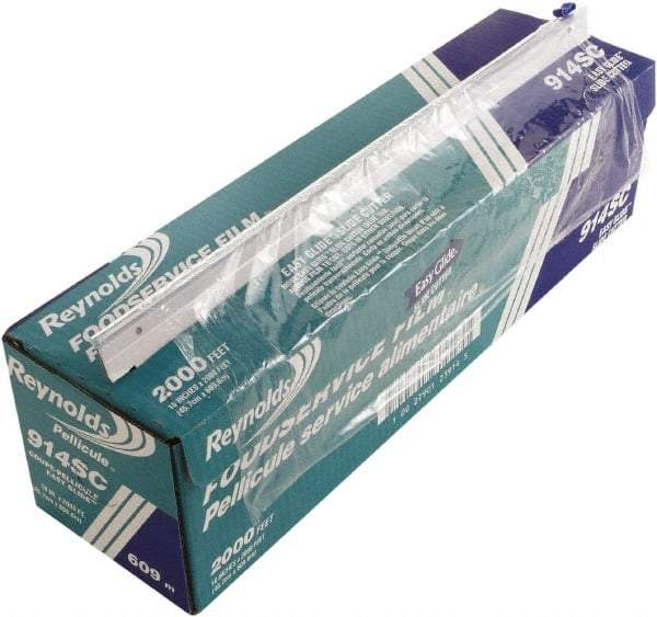 Reynolds - PVC Food Wrap Film Roll in Easy Glide Cutter Box, 18" x 2,000', Clear - Use with Food Protection - Benchmark Tooling