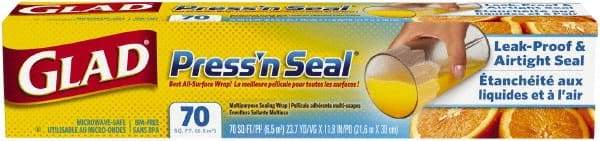 Clorox - Press'n Seal Plastic Wrap, 70 Sq Ft, 12 Rolls per Carton - Use with Food Protection - Benchmark Tooling