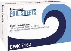 Boardwalk - Pop-Up Aluminum Foil Wrap Sheets, 9 x 10-3/4, Silver, 500/Box, 6 Boxes/Carton - Use with Food Protection - Benchmark Tooling