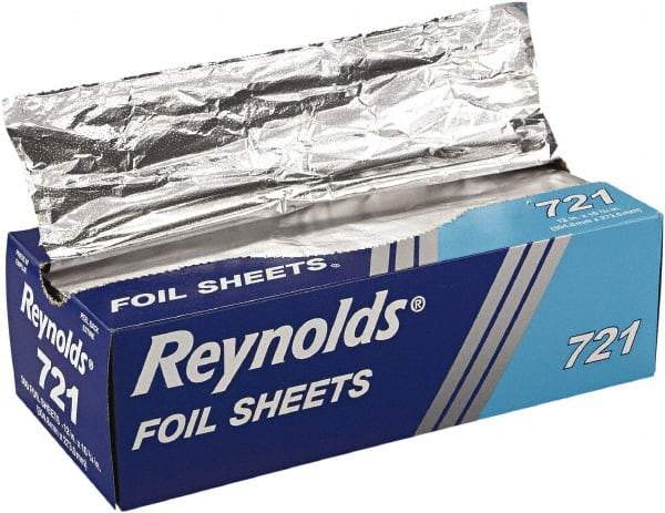 Reynolds - Interfolded Aluminum Foil Sheets, 12 x 10-3/4, Silver, 500/Box, 6 Boxes/Carton - Use with Food Protection - Benchmark Tooling