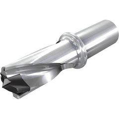 Iscar - 35 to 35.9mm Diam, 1.5xD, 53mm Max Drill Depth, 32mm Shank Diam, 152.8mm OAL, Replaceable Tip Drill - HFP-IQ Insert, 35 Seat Size, DFN Toolholder, Series ChamIOdrill - Benchmark Tooling