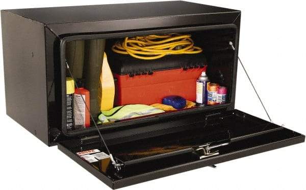 Jobox - 1 Compartment Underbed Truck Box - 24" Wide x 48" Deep x 24" High, Steel, Black - Benchmark Tooling