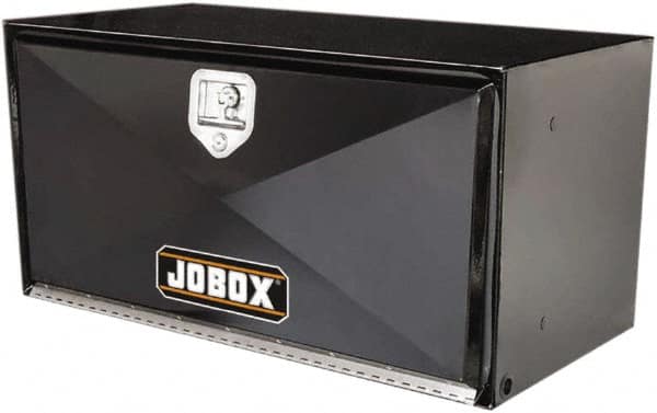 Jobox - 1 Compartment Underbed Truck Box - 48" Wide x 18" Deep x 18" High, Steel, Black - Benchmark Tooling