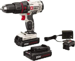 Porter-Cable - 20 Volt 1/2" Keyless Chuck Cordless Hammer Drill - 0 to 25,500 BPM, 0 to 1,500 RPM, Reversible - Benchmark Tooling