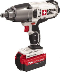 Porter-Cable - 1/2" Drive 20 Volt Mid-Handle Cordless Impact Wrench & Ratchet - 1,700 RPM, 330 Ft/Lb Torque, 1 Lithium-Ion Battery Included - Benchmark Tooling