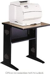 Safco - Medium Oak & Black Printer/Copier Stand - Use with Fax Machines, Printer - Benchmark Tooling