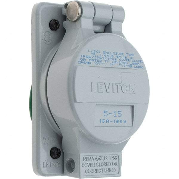 Leviton - Straight Blade Receptacles   Receptacle Type: Single Receptacle    Grade: Industrial - Benchmark Tooling