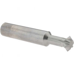 Accupro - 5/8° 5/8" Cut Diam, 0.25" Cut Width, 5/8" Shank, Solid Carbide Double-Angle Cutter - Benchmark Tooling