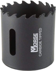 M.K. MORSE - 2-1/8" Diam, 1-15/16" Cutting Depth, Hole Saw - Carbide-Tipped Saw, Toothed Edge - Benchmark Tooling