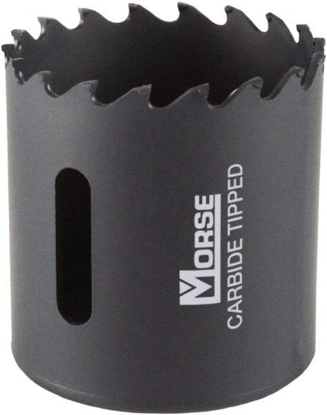 M.K. MORSE - 2-1/4" Diam, 1-15/16" Cutting Depth, Hole Saw - Carbide-Tipped Saw, Toothed Edge - Benchmark Tooling
