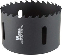 M.K. MORSE - 3" Diam, 1-15/16" Cutting Depth, Hole Saw - Carbide-Tipped Saw, Toothed Edge - Benchmark Tooling