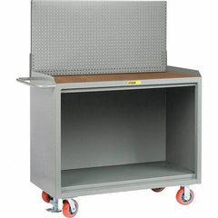 Little Giant - 3,600 Lb Capacity Mobile Service Bench - 41" Wide x 24" Deep x 43" High, Steel, Gray - Benchmark Tooling