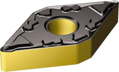 Sandvik Coromant - DNMG431 MF Grade 2220 Carbide Turning Insert - TiCN/AI2O3/TiN Finish, 55° Diamond, 1/2" Inscr Circle, 3/16" Thick, 1/64" Corner Radius - Benchmark Tooling