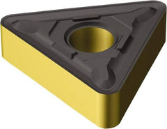 Sandvik Coromant - TNMG432 MR Grade 2220 Carbide Turning Insert - TiCN/AI2O3/TiN Finish, 60° Triangle, 1/2" Inscr Circle, 3/16" Thick, 1/32" Corner Radius - Benchmark Tooling