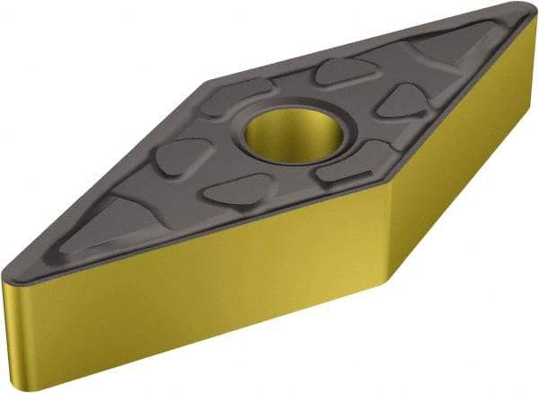 Sandvik Coromant - VNMG332 MM Grade 2220 Carbide Turning Insert - TiCN/AI2O3/TiN Finish, 35° Diamond, 3/8" Inscr Circle, 3/16" Thick, 1/32" Corner Radius - Benchmark Tooling