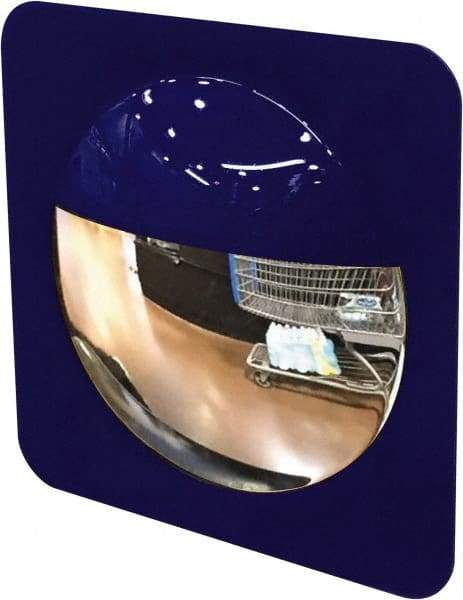 Se-Kure Domes&Mirrors - Indoor Square Convex Safety, Traffic & Inspection Mirrors - Acrylic Lens, 8" Diam, 8' Max Covered Distance - Benchmark Tooling