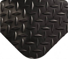 Wearwell - 10' Long x 2' Wide, Dry Environment, Anti-Fatigue Matting - Black, Vinyl with Urethane Sponge Base, Beveled on All 4 Sides - Benchmark Tooling