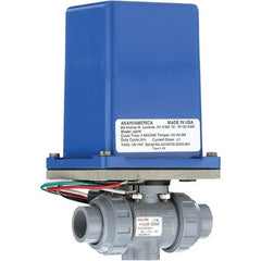 Asahi/America - Actuated Ball Valves   Actuator Type: Electric    Pipe Size: 1/2 (Inch) - Benchmark Tooling