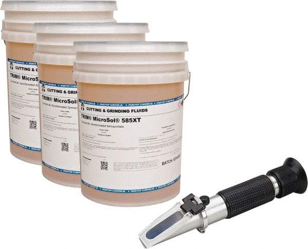 Master Fluid Solutions - Trim MicroSol 585XT, 5 Gal Pail Cutting & Grinding Fluid - Semisynthetic, For Machining - Benchmark Tooling