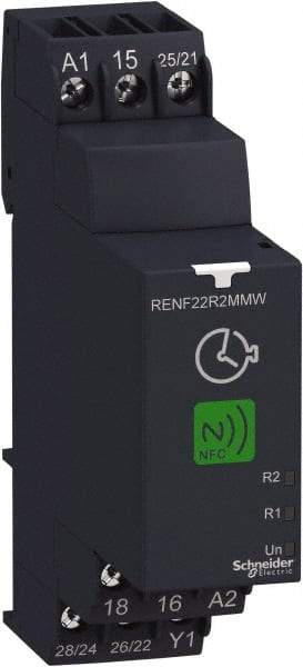 Schneider Electric - 6 Pin, 999 hr Delay, Multiple Range SPDT Time Delay Relay - 8 Contact Amp, 250 Volt, On Board Trimpot - Benchmark Tooling