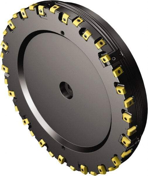 Sandvik Coromant - 400mm Cut Diam, 353.65mm Arbor Hole, 0.9mm Max Depth of Cut, 25° Indexable Chamfer & Angle Face Mill - 27 Inserts, CoroMill 425 -1707 Insert, Left Hand Cut, Series CoroMill 425 - Benchmark Tooling