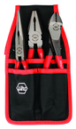 Soft Grip Pliers Belt Pack Pouch Set with High Lev; Combo & Long Nose in Belt Pack Pouch. 3 Pc. Set - Benchmark Tooling