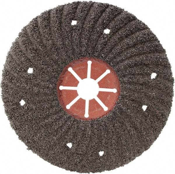 Camel Grinding Wheels - 4-1/2" Diam 7/8" Hole 60 Grit Fiber Disc - Medium Grade, Silicon Carbide, 8,500 Max RPM, Series Semi Flex Red Fiber - Benchmark Tooling