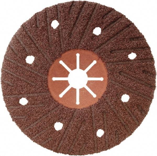 Camel Grinding Wheels - 5" Diam 7/8" Hole 36 Grit Fiber Disc - Medium Grade, Aluminum Oxide, 12,250 Max RPM, Series Semi Flex Red Fiber - Benchmark Tooling
